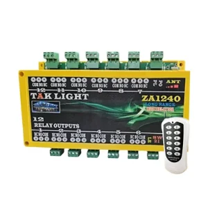 کنترل ریموتی ۱۲ رله ۴۰ آمپری برد متوسط (ZA1240)